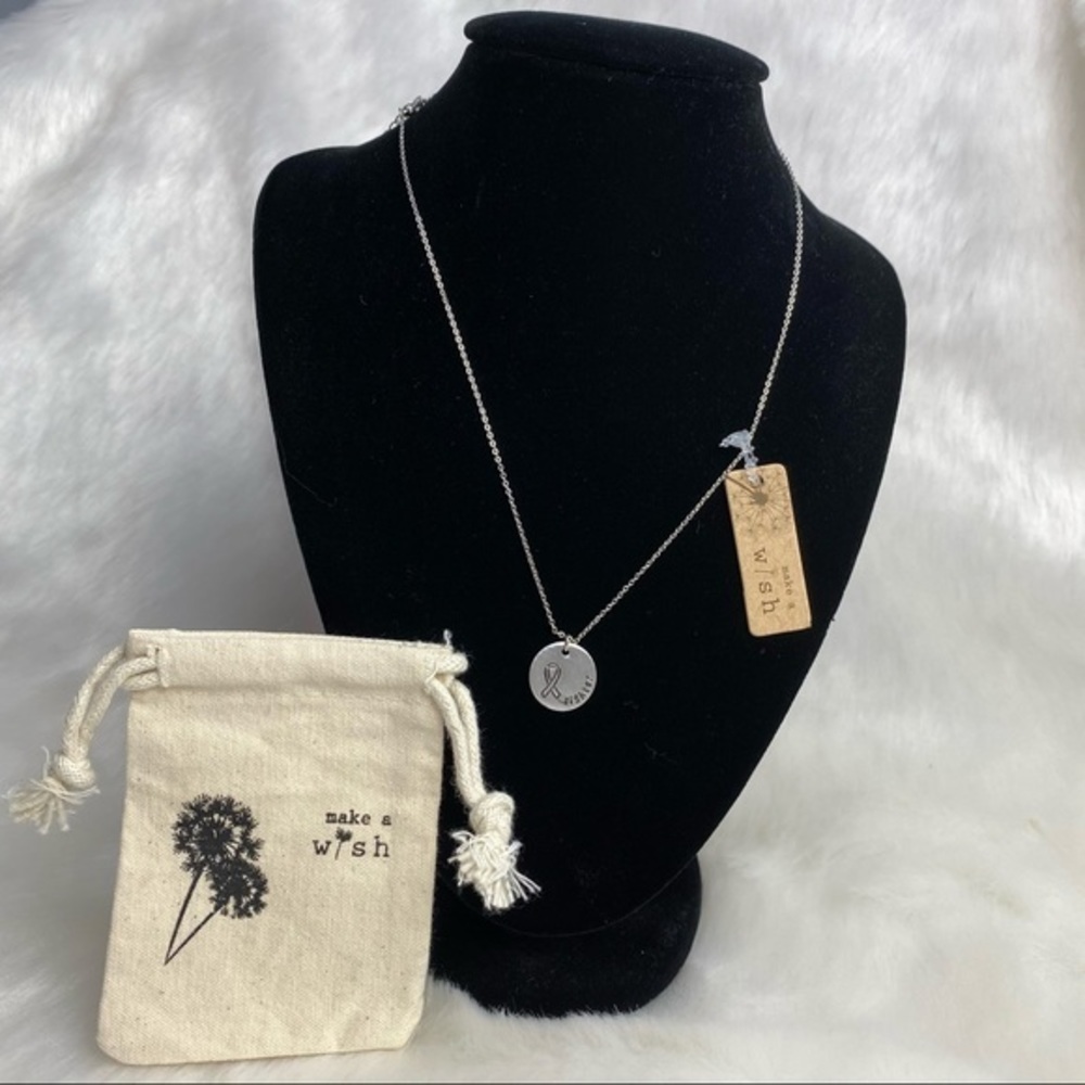 Make a Wish Strong Silver Tone Necklace